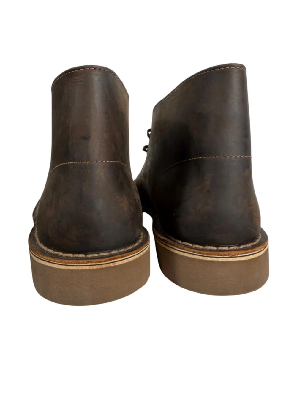 Clarks Bushacre 2 26082286 Chukka Boots Mens 11M Beeswax Grain Leather Round Toe